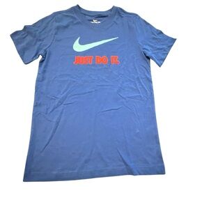 The Nike Tee Shirt Boys Medium Short Sleeve Just Do It Casual‎ Kids Swoosh NEW